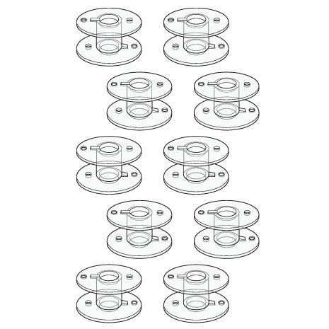 Pfaff Bobbins Clear K 10 Pack 821038096