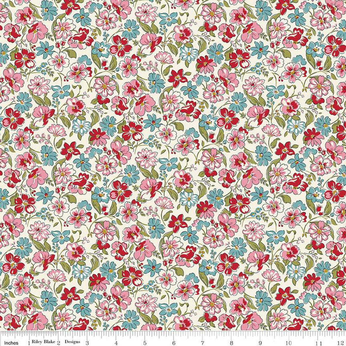 Floral Joy C for Heirloom 4 by Liberty Fabrics