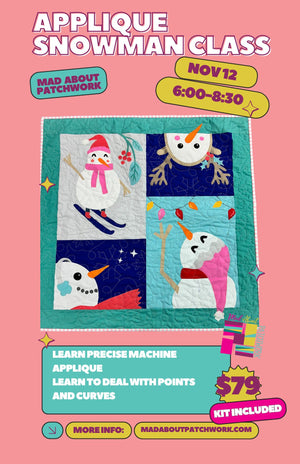 Winter Applique Snowman Class