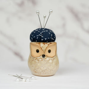 Pin Cushion - Owl - Tall Brown