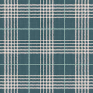 Plaid in Dark Teal From Far and Wide by Kate & Birdie Paper Co.