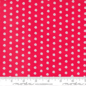 Daisy Dot in Cranberry from Berry Basket by April Rosenthal for Moda Fabrics