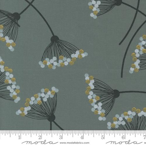 Queen Anne's Lace in Metallic Smoke for Shimmer by Zen Chic for Moda Fabrics