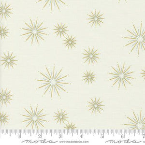 Stars in Metallic Ivory for Shimmer by Zen Chic for Moda Fabrics