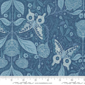 Vintage Butterfly in Dusk for Woodland Wonder by Gingiber for Moda