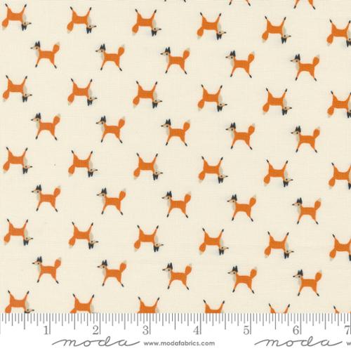 Fox Trot in Cloud for Woodland Wonder by Gingiber for Moda