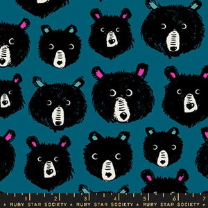 Teddy And The Bears in Thunder by Sarah Watts of Ruby Star Society for Moda