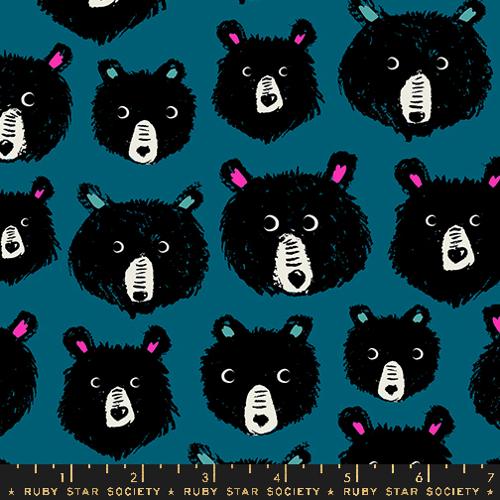 Teddy And The Bears in Thunder by Sarah Watts of Ruby Star Society for Moda