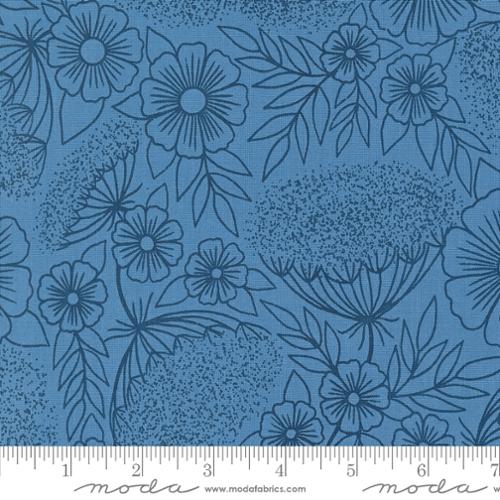 Queen Annes Lace in Cornflower for Field of Flowers by Katharine Watson for Moda Fabrics