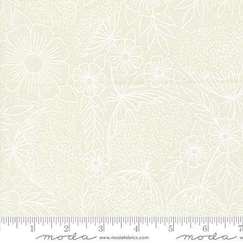 Queen Annes Lace in Porcelain for Field of Flowers by Katharine Watson for Moda Fabrics