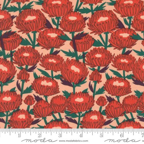 November Florals in Peach by Lizzy House for Love Letters by Moda fabrics