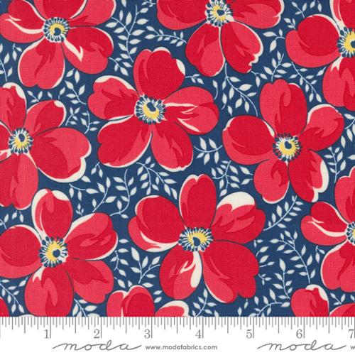 Viola Florals in Indigo for Time and Again for Moda Fabrics