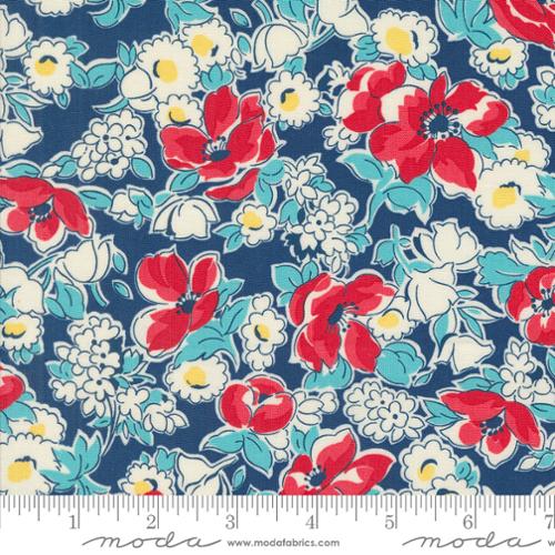 Bouquet in Indigo from Time & Again by Linzee McCray for Moda Fabrics