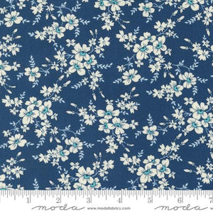 Roundtop Floral in Indigo from Time & Again by Linzee McCray for Moda Fabrics