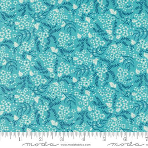 Quaint Small Floral in Aqua for Time and Again for Moda Fabrics