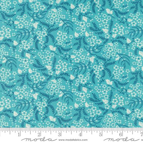 Ditsy in Aqua from Time & Again by Linzee McCray for Moda Fabrics