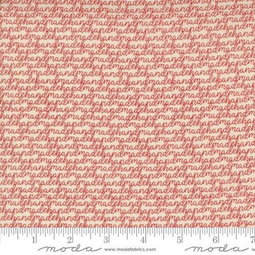 Handmade Text in Red by Sweetwater for Moda Fabrics