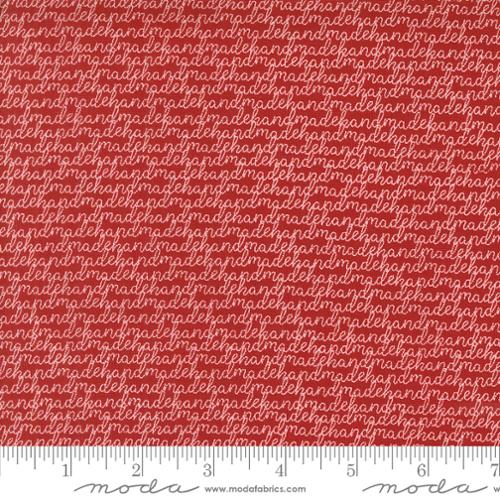 Handmade Text in Red by Sweetwater for Moda Fabrics