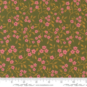 Sagewood Dogwood in Avocado for Sagewood by Crystal manning for Moda