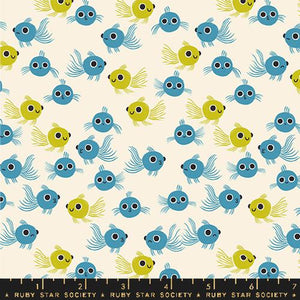 Goldfish in Vintage Blue for Animal Animal by Ruby Star Society