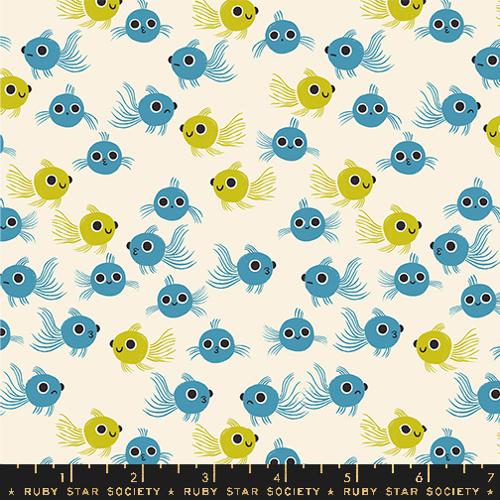 Goldfish in Vintage Blue for Animal Animal by Ruby Star Society