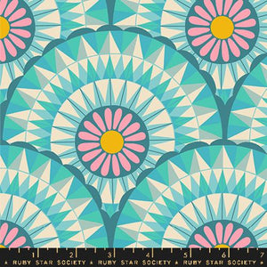 Carousels Geometrics in Turquoise for Carousel by Melody Miller for Ruby Star Society