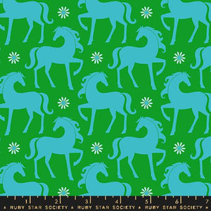 Fancy Horse in Verdant for Carousel by Melody Miller for Ruby Star Society