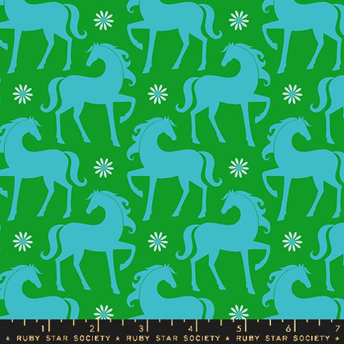 Fancy Horse in Verdant for Carousel by Melody Miller for Ruby Star Society