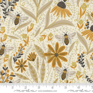 Florals in Metallic Precelain for Bee Garden by Gingiber for Moda