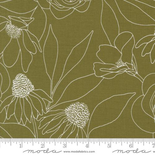 Etched Floral in Fern from Botany By Alli K Design For Moda