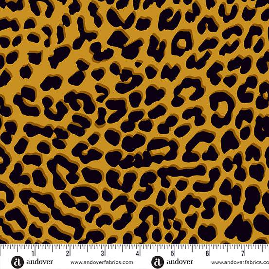 Beastmode in Gold from Iconic by Libs Elliott for Andover Fabrics