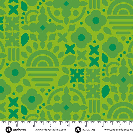 This & That in Frog for Sun Print 2025 by Alison Glass for Andover Fabrics