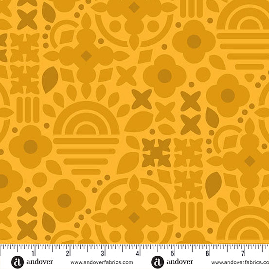 This Way & That in Marigold for Sun Print 2025 by Alison Glass for Andover Fabrics