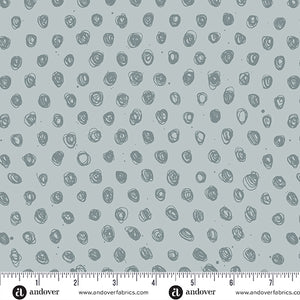 Ink Polka in Silver Sage for Ink By Giucy Giuce for Andover Fabrics