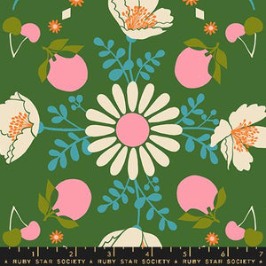 Poppy Garden in Sarah Green from Juicy by Melody Miller of Ruby Star Society for Moda Fabrics