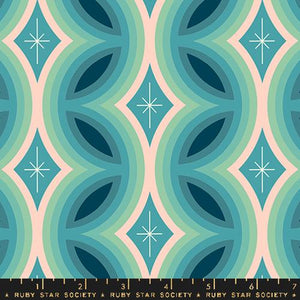 Rattan in Dark Turquoise from Juicy by Melody Miller of Ruby Star Society for Moda Fabrics