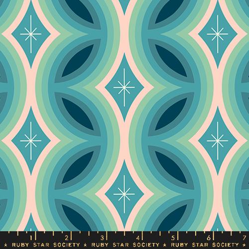 Rattan in Dark Turquoise from Juicy by Melody Miller of Ruby Star Society for Moda Fabrics