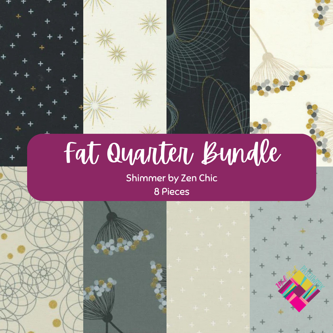 Shimmer Fat Quarter Bundle (8FQs) by Zen Chic for Moda Fabrics