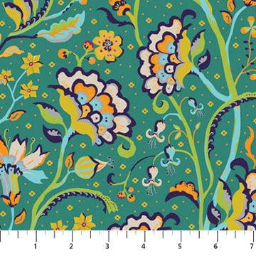 Chintz in Sea Glass from Trade Winds by Kathy Doughty for Figo Fabrics