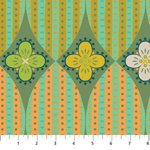 Magic Carpet in Coriander from Trade Winds by Kathy Doughty for Figo Fabrics