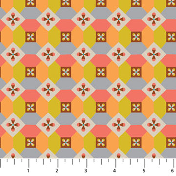 Mosaic in Citrus from Trade Winds by Kathy Doughty for Figo Fabrics