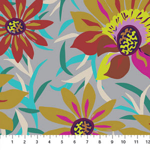 Treasure Flower in Dusk from Trade Winds by Kathy Doughty for Figo Fabrics