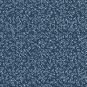 Blossoms in Denim for Folktale Canvas Linen for FIGO Fabrics