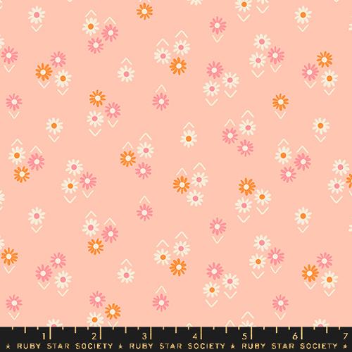 Baby Flowers in Peach from Juicy by Melody Miller of Ruby Star Society for Moda Fabrics