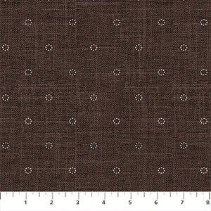 Stitches in Brown from Stash by Ghazal Razavi for FIGO Fabrics