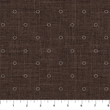 Stitches in Brown from Stash by Ghazal Razavi for FIGO Fabrics