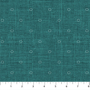 Stitches in Teal from Stash by Ghazal Razavi for FIGO Fabrics