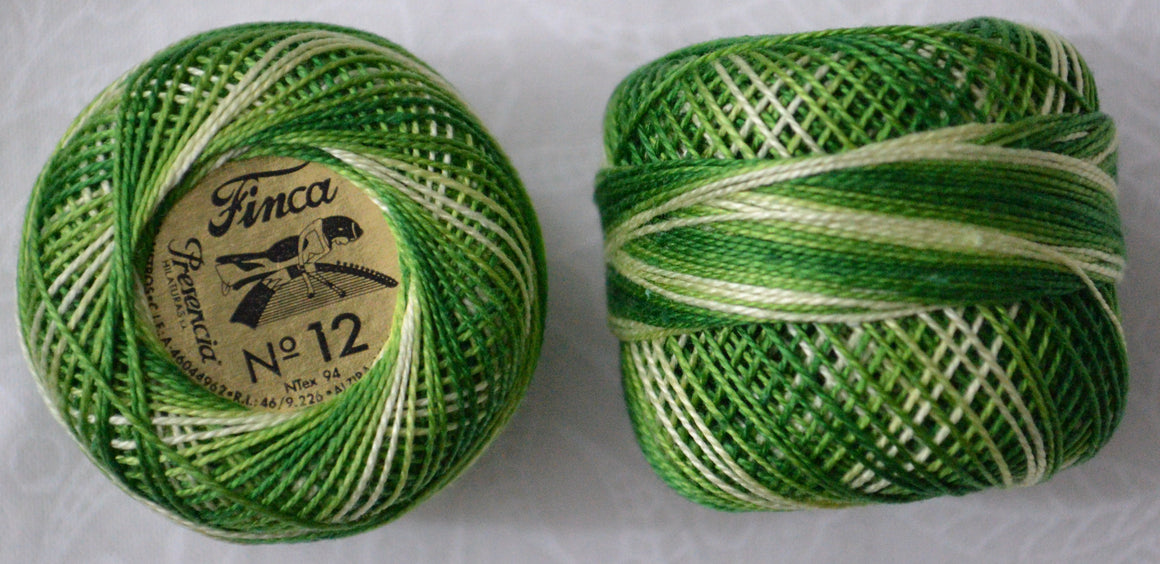 Presencia Perle 12 wt in Variegated Yellow Green - 9850