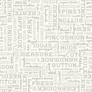 Stitch Text Cloud by Lori Holt for Riley Blake Designs