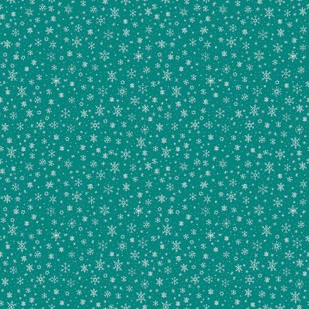 Snowflakes in Teal for Ski Hill by Riley Blake Designs